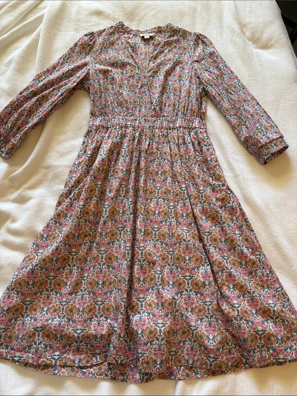 Liberty by JCrew Floral Pink Midi Dress